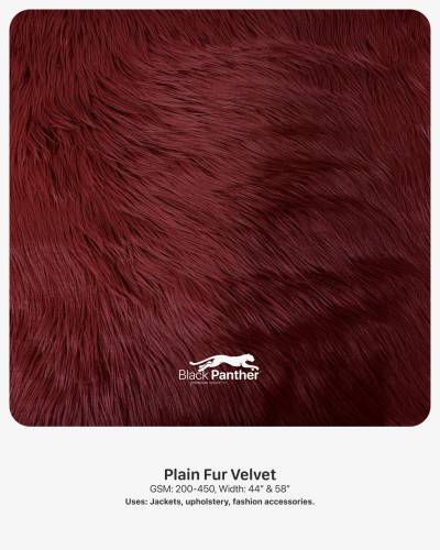 Plain Fur Velvet Fabric GSM 200 to 450 Width 44 and 58 Inch for Jackets Upholstery Accessories in Surat