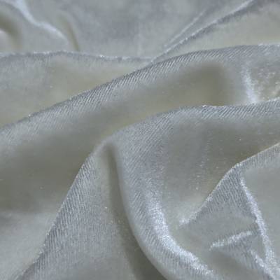Premium Beige Plain Viscose Velvet Fabric 6.05 Meter in Surat
