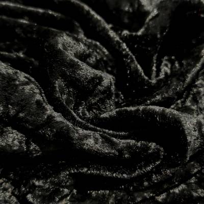 Premium Black Marble Crush Velvet Fabric 7.25 Meter in Surat