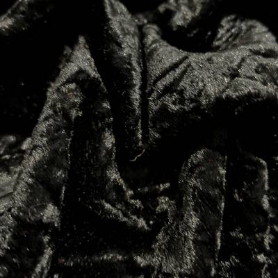 Premium Black Marble Crush Velvet Fabric 7.45 Meter in Surat