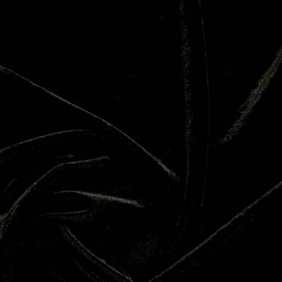 Premium Black Plain Viscose Velvet Fabric 6.05 Meter in Surat
