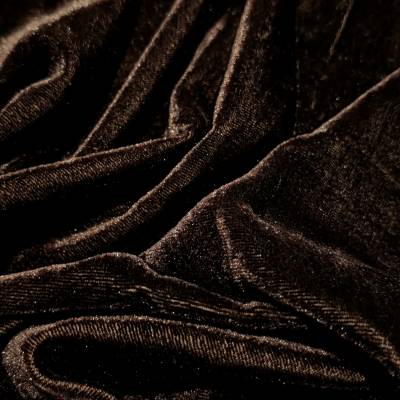 Premium Chocolate Brown Plain Viscose Velvet Fabric 7.25 Meter in Surat