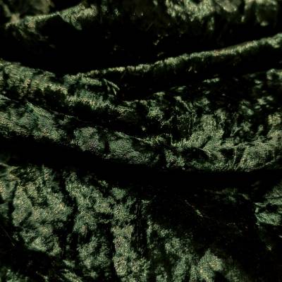 Premium Dark Green Marble Crush Velvet Fabric 5.85 Meter in Surat