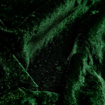 Premium Dark Green Plain Viscose Velvet Fabric 5.85 Meter in Surat