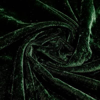 Premium Dark Green Plain Viscose Velvet Fabric 6.45 Meter in Surat
