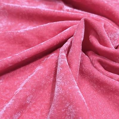 Premium Hot Pink Viscose Velvet Fabric 6.05 Meter Manufacturers in Doom Dooma