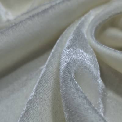 Premium Ivory creame Plain Viscose Velvet Fabric 8.15 Meter Manufacturers in Bangladesh