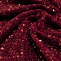 Premium Maroon Rose Gold Sequin Velvet Fabric 0.80 Meter  in Surat