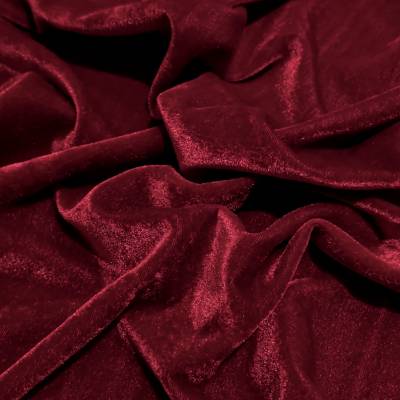 Premium Maroon Viscose Velvet Fabric 7.25 Meter (5XL) in Surat