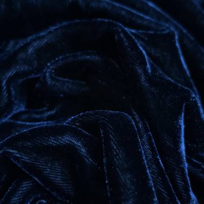 Premium Midnight Blue Viscose Velvet Fabric 6.05 Meter Manufacturers in Bangladesh
