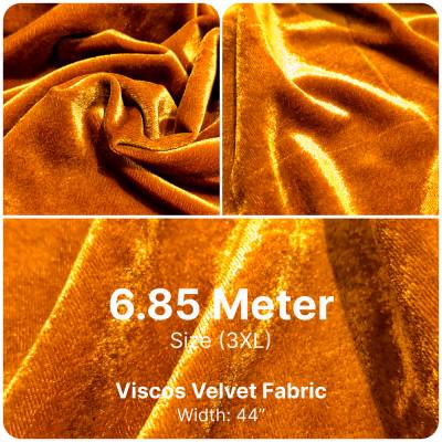 Premium Mustard Viscose Velvet Fabric 7.25 Meter Manufacturers in Bangladesh