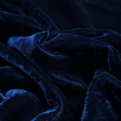 Premium Navy Blue Viscose Velvet Fabric 7.85 Meter Manufacturers in Panipat