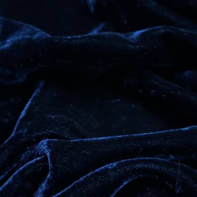 Premium Navy Blue Viscose Velvet Fabric 8.15 Meter Manufacturers in Panipat