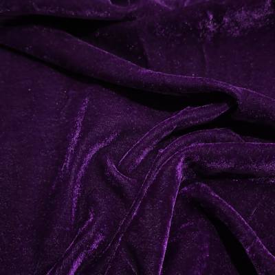 Premium Purple Viscose Velvet Fabric 8.15 Meter (9XL) in Surat