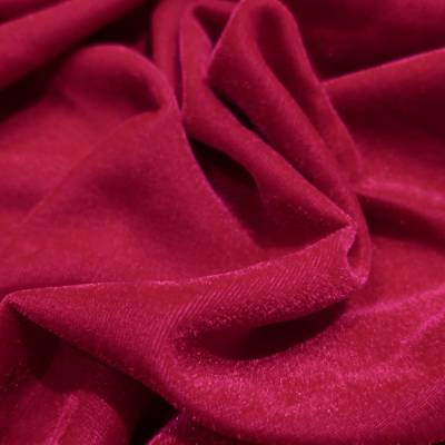Premium Rani Pink Viscose Velvet Fabric 5.85 Meter (S) in Surat
