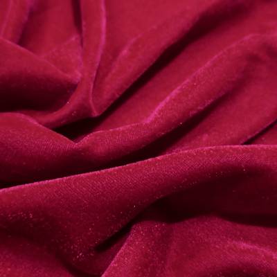 Premium Rani Pink Viscose Velvet Fabric 7.25 Meter (5XL) in Surat