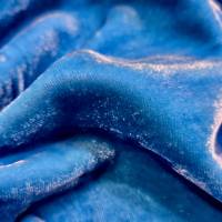 Premium Sky Blue Viscose Velvet Fabric in a 7.85 Meter  in Surat