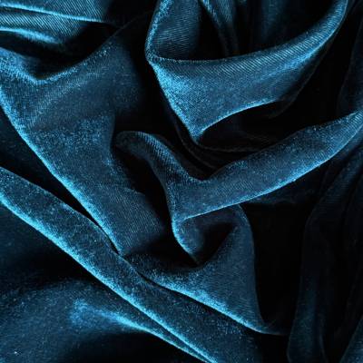 Premium Teal Viscose Velvet Fabric 6.25 Meter in Surat
