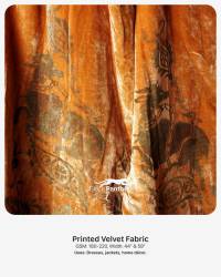 Printed Velvet Fabric GSM 180 to 220 Width 44 Inch and 58 Inch for Dresses Jackets Home Décor  in Surat