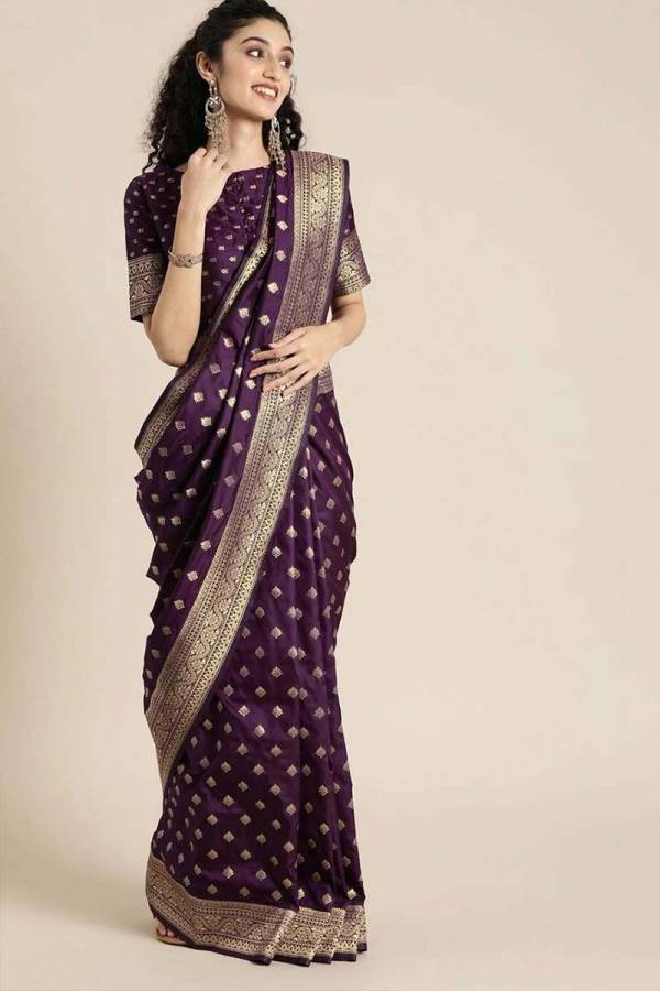 Radiant Elegance Golden Heavy Border with Allover Butta Design Saree  in Surat