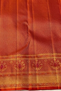 Red Banarasi Soft Silk Saree with All-Over Gold Zari Geometric Weave and Rich Woven Border  in Surat