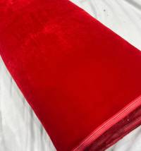Red Soft 9000 Micro Velvet Fabric 44 Inch for Women’s Kurti, Blouse & DIY Projects  in Surat