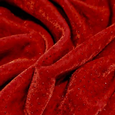 Red Sparkle Velvet Fabric 5 Meter Manufacturers in Guntakal