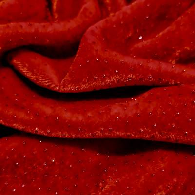 Red Sparkle Velvet Fabric 6.45 Meter Manufacturers in Sitamarhi