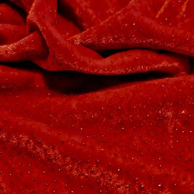 Red Sparkle Velvet Fabric 7.45 Meter Manufacturers in Sitamarhi