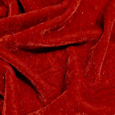 Red Sparkle Velvet Fabric 7.65 Meter Manufacturers in Sitamarhi