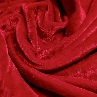 Red Viscose Velvet Fabric 7.45 Meter (6XL Size)  in Surat