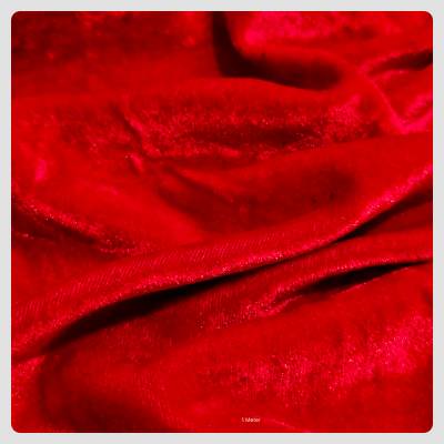 Red Viscose Velvet Fabric 7.65 Meter (7XL Size) in Surat
