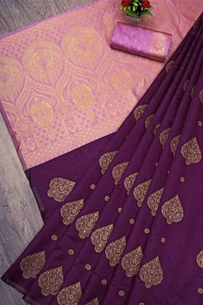 Regal Banarasi Silk Saree with Gold Zari Weaving Butta in Surat