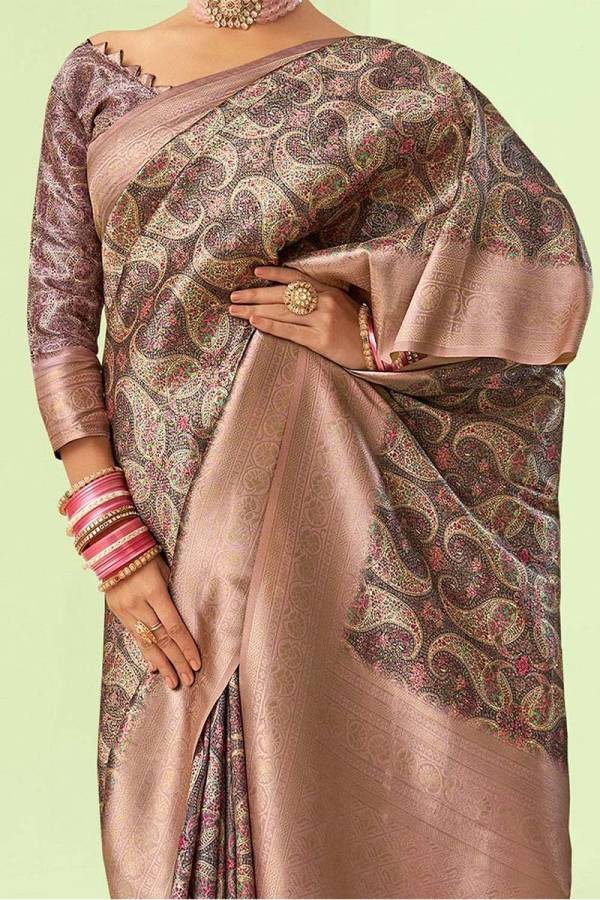 Rich Pallu Adorned with Intricate Motifs and Designs in Golden Zari Saree  in Surat