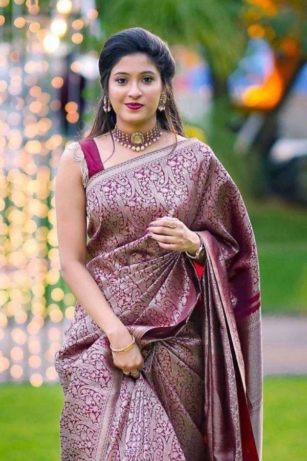 Rich Pallu Saree with Allover Silver Zari Weaving Design Saree  in Surat