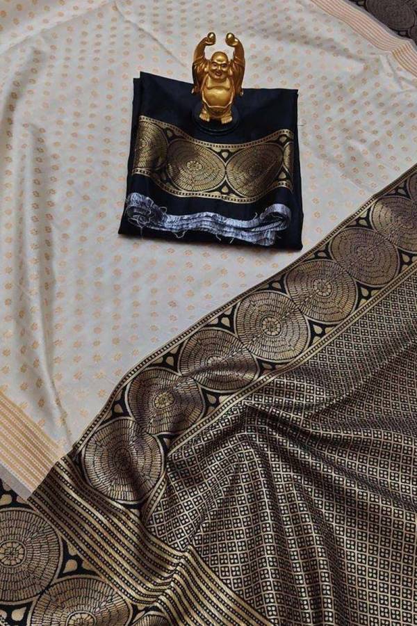 Rich Pallu with Allover Golden Zari Floral Weaving  in Surat
