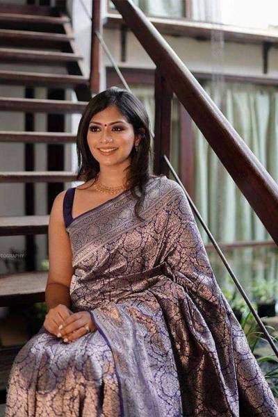 Rich Pallu with Allover Silver Zari Weaving Allover Silver Flower Design Saree in Surat