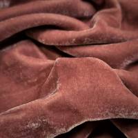 Rose Color Viscose Velvet Fabric 5.85 Meter  in Surat