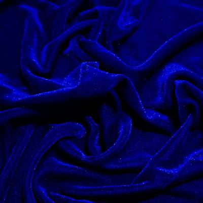 Royal Blue Viscose Velvet Fabric 6.05 Meter in Surat