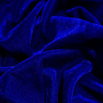 Royal Blue Viscose Velvet Fabric 6.25 Meter (L) in Surat
