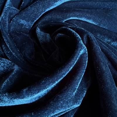 Royal Midnight Blue Velvet Dress Fabric 6.65 Meter (XXL) in Surat