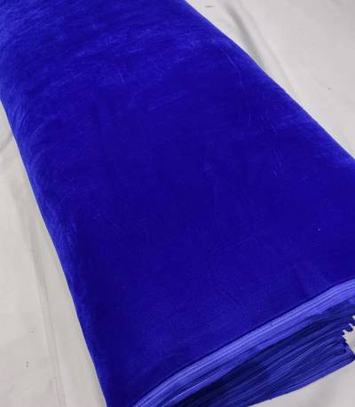 Royal blue Premium 9000 Micro Velvet Fabric by Meter for Dress, Kurti, Blouse & Upholstery Manufacturers in Jaipur
