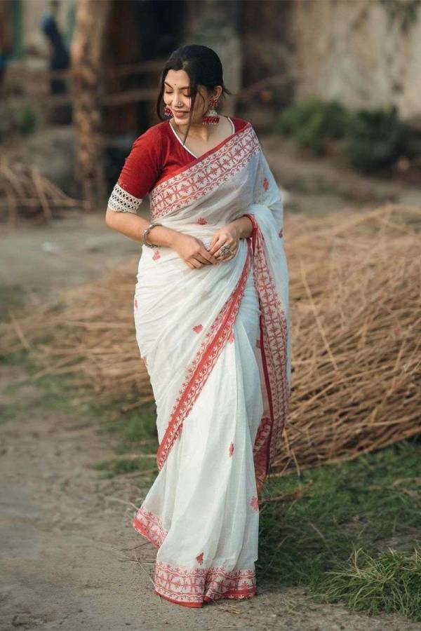 Shimmering Elegance Soft Linen Cotton Silk Sarees for Festive Splendor  in Surat