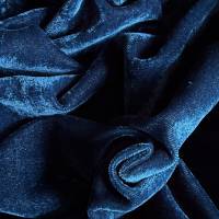 Signature Midnight Blue Velvet Apparel Fabric 7.25  Meter (5XL)  in Surat