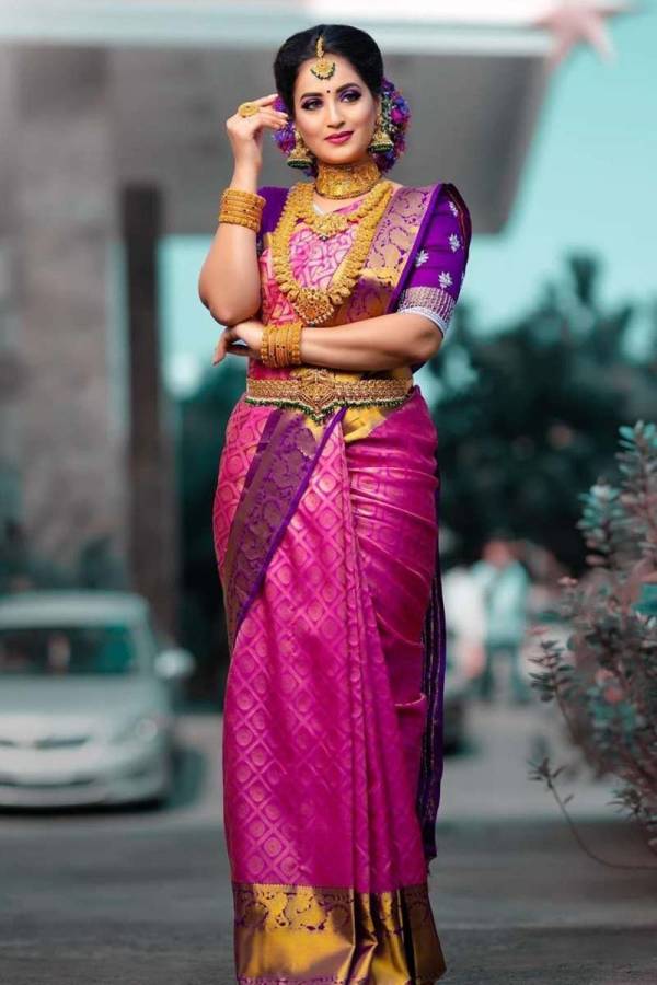 Silver Elegance Kanjivaram Soft Silk Saree with Intricate Box Design  in Surat