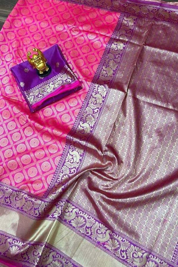 Silver Elegance Kanjivaram Soft Silk Saree with Intricate Box Design  in Surat