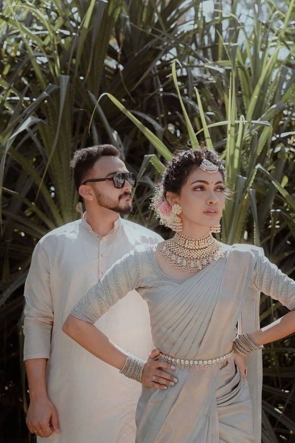 Silver Grey Banarasi Soft Silk Saree with Subtle Zari Weave for Engagements and Weddings  in Surat
