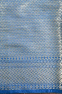 Silver Zari Butti Banarasi Soft Silk Saree with Jacquard Border in Five Jewel Tones  in Surat