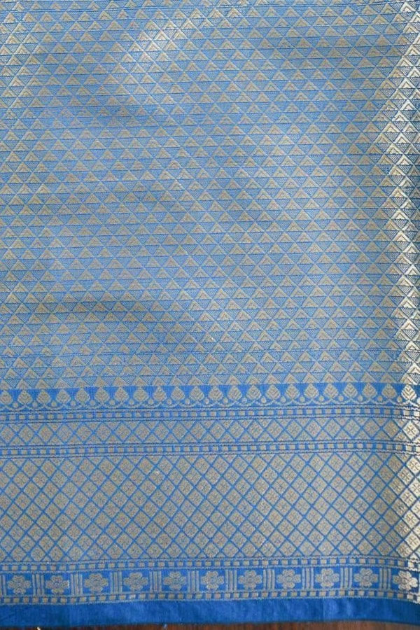 Silver Zari Butti Banarasi Soft Silk Saree with Jacquard Border in Five Jewel Tones  in Surat