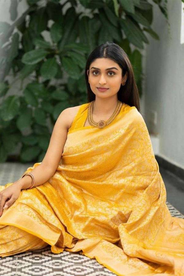 Silver Zari Luxurious Pallu Saree with Floral Zari Weaving Design Saree  in Surat